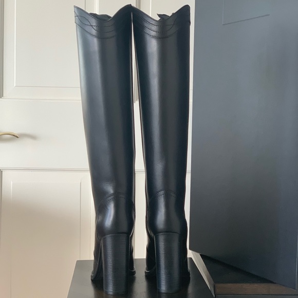 Saint laurent Kate 105 Model Tall Black Leather Boots (Size 37.5) - Picture 5 of 10